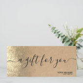 Kunsthandwerkpapier Geschenkgutschein-Geschenkkart (Stehend Vorderseite)