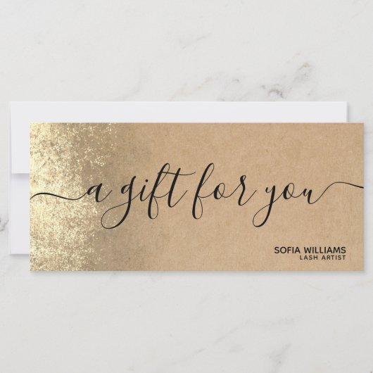 Kunsthandwerkpapier Geschenkgutschein-Geschenkkart (Vorderseite)