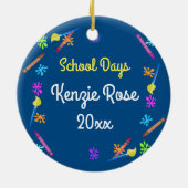 Kunsthandwerksbus Blue Keramik Ornament (Hinten)