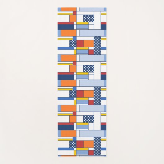 Kunsthandwerksgeschenkpapier Mondrian Style Yogamatte (Vorderseite)