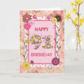 Kunsthandwerkskarte 91. Geburtstagskarte Karte (Gelbe Blume)