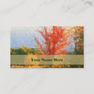 Kunsthandwerkskarte für Herbst Visitenkarte