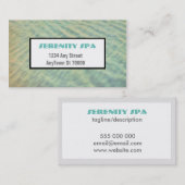 Kunsthandwerkskarte für Wellness-Center, kundenspe Visitenkarte (Vorne/Hinten)