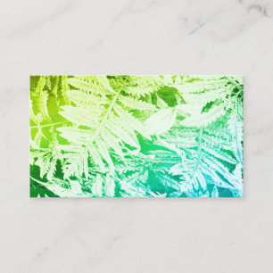 Kunsthandwerkskarte grün und blau visitenkarte