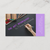 Kunsthandwerkskarte Lila Künstler Visitenkarte (Vorderseite)