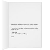 Kunsthandwerkskarte mit Blumen- und Bauerndesign (Innen (Rechts))