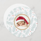 Kunsthandwerkskarte Pine Christmas Feiertagskarte (Vorne/Hinten)