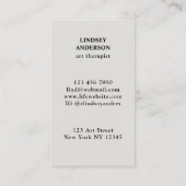 Kunsthandwerkskarte Rainbow Colored Tree Business Visitenkarte (Rückseite)