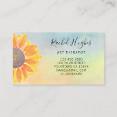 Kunsthandwerkskarte Sonnenblumen - farbenfrohe Vis Visitenkarte (Vorderseite)