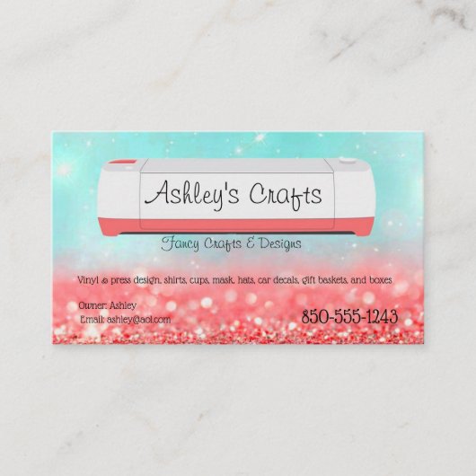 Kunsthandwerkskarte Vinyl Business Card - Silhouet Visitenkarte (Vorderseite)