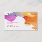 Kunsthandwerkskarte Visitenkarte (Rückseite)