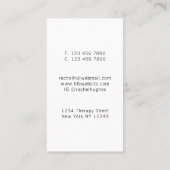 Kunsthandwerkskarte Visitenkarte (Rückseite)