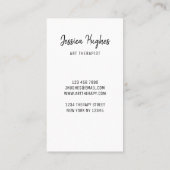 Kunsthandwerkskarte Visitenkarte (Rückseite)