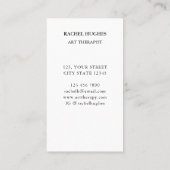 Kunsthandwerkskarte Visitenkarte (Rückseite)