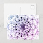 Kunsthandwerkskarten Mandala Postkarte (Vorne/Hinten)