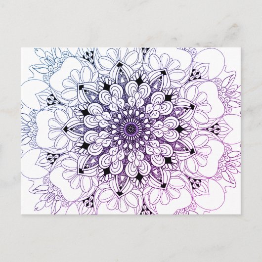 Kunsthandwerkskarten Mandala Postkarte (Vorderseite)