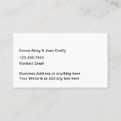 Kunsthandwerkskarten Visitenkarte (Rückseite)