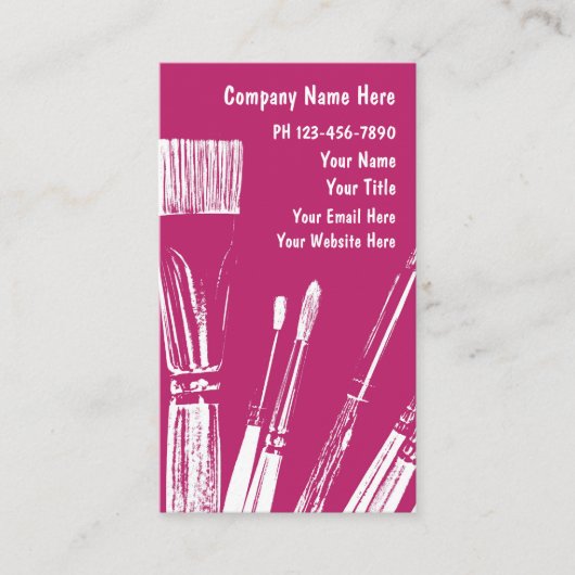 Kunsthandwerkskarten Visitenkarte (Vorderseite)