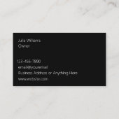 Kunsthandwerkskarten Visitenkarte (Rückseite)