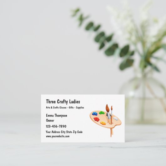 Kunsthandwerkskarten Visitenkarte (Stehend Vorderseite)