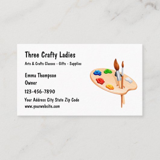 Kunsthandwerkskarten Visitenkarte (Vorderseite)