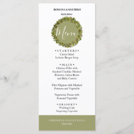 Kunsthandwerkskleid mit Handgemälden Menükarte