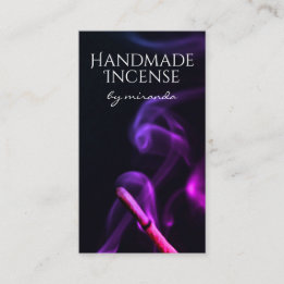 Kunsthandwerkskunst aus lila Rauch Visitenkarte