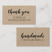 Kunsthandwerkskunst dank Karte (Vorne/Hinten)