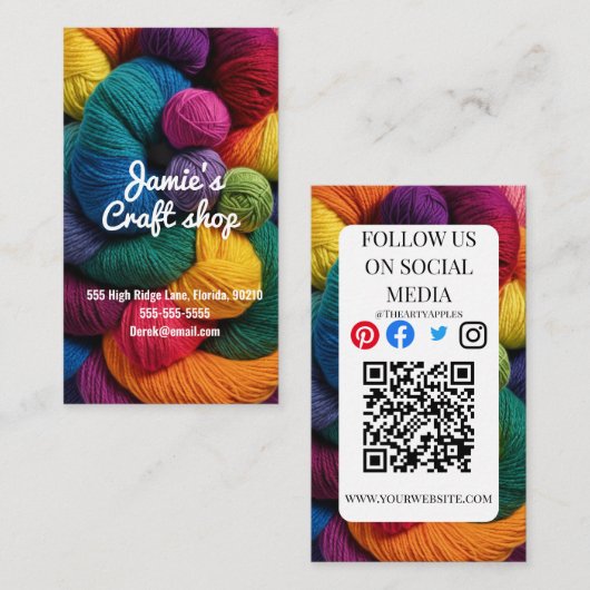 Kunsthandwerkskunst in Kunsthandwerkswerkstätten n Visitenkarte (Vorne/Hinten)