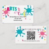 Kunsthandwerkskünstlerwerkstatt für Kinder Visitenkarte (Vorne/Hinten)