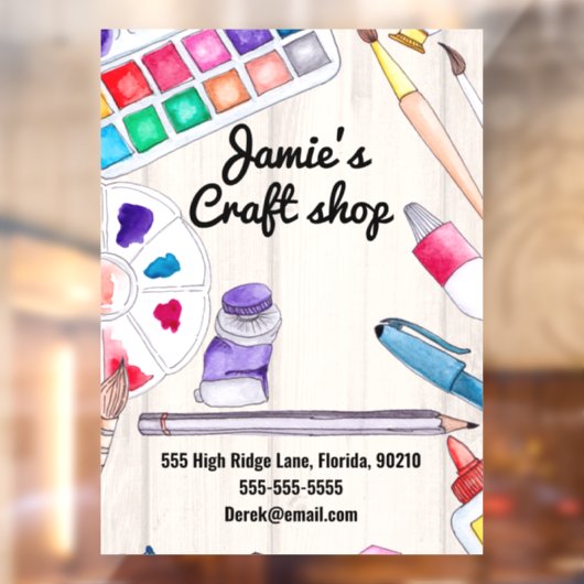 Kunsthandwerkskünstlerwerkstatt Kindergeschäft Fensteraufkleber (Blatt 2)