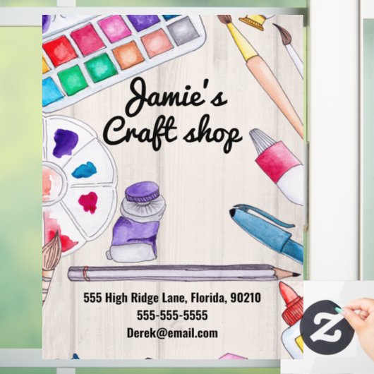 Kunsthandwerkskünstlerwerkstatt Kindergeschäft Fensteraufkleber (Zuhause)