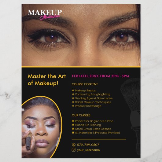 Kunsthandwerkskurs für Makeup - individueller Flye Flyer (Vorne)