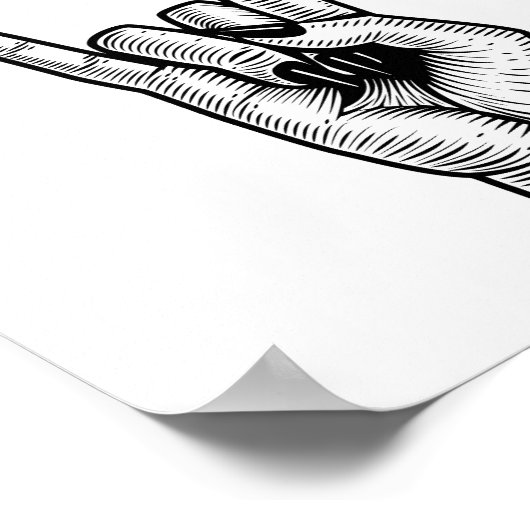 Kunsthandwerksmuster von Hand Rocker Poster (Ecke)