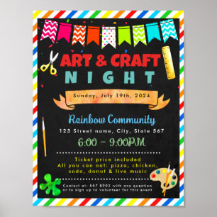 Kunsthandwerksunterricht Flyer Poster