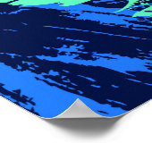 Kunsthintergrund. Nahtloses Muster mit Grunge Poster (Ecke)