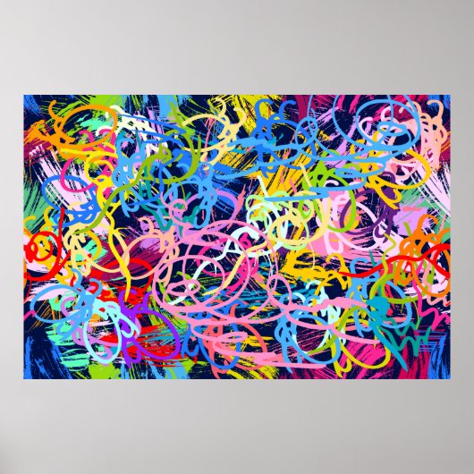 Kunsthintergrund. Nahtloses Muster mit Grunge Poster (Vorne)