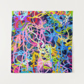 Kunsthintergrund. Nahtloses Muster mit Grunge  Wandteppich (Vorderseite (Horizontal))