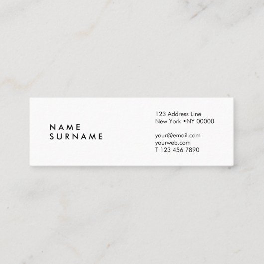 Kunsthistorische Mini-Minikarte Mini Visitenkarte (Rückseite)