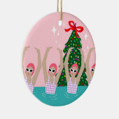 Kunsthistorische Schwimmer Illustration Weihnachte Keramik Ornament (Rechts)