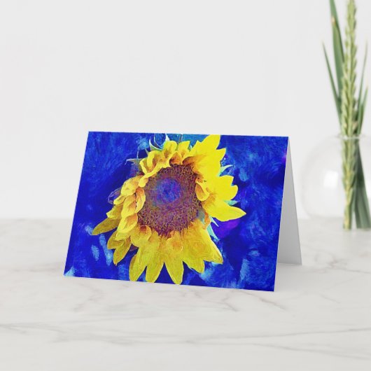 Kunsthistorische Sonnenblume Viviale Farben Kunst  Karte (Vorderseite)