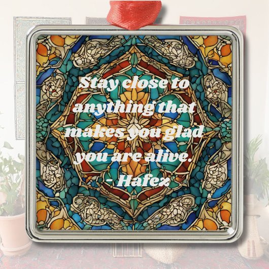 Kunsthistorisches Glas-Mosaikmuster iranische Gesc Ornament Aus Metall