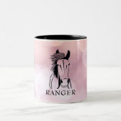 Kunsthistorisches Pferd auf rosa Tasse (Mittel)