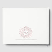 Kunsthochzeit in Rosa und Weiß Gästebuch (Rückseite)