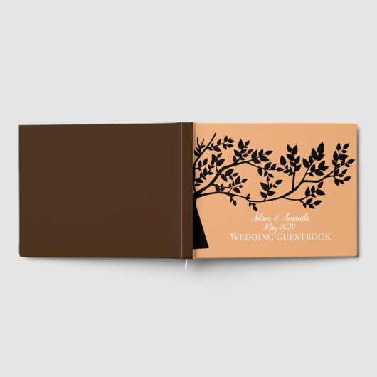Kunsthochzeit Pfirsichbaum Gästebuch (Voll)