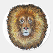 Kunstholz Löwe.Kreissäge-Aufkleber - Packung mit 2 Runder Aufkleber (Vorderseite)