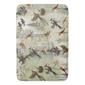 Kunstillustrierung von vereinfachenden Vögeln mode Badematte (Vorderseite Vertikal)