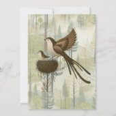 Kunstillustrierung von vereinfachenden Vögeln mode Einladung (Rückseite)