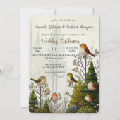 Kunstillustrierung von vereinfachenden Vögeln mode Einladung (Vorderseite)