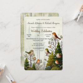 Kunstillustrierung von vereinfachenden Vögeln mode Einladung